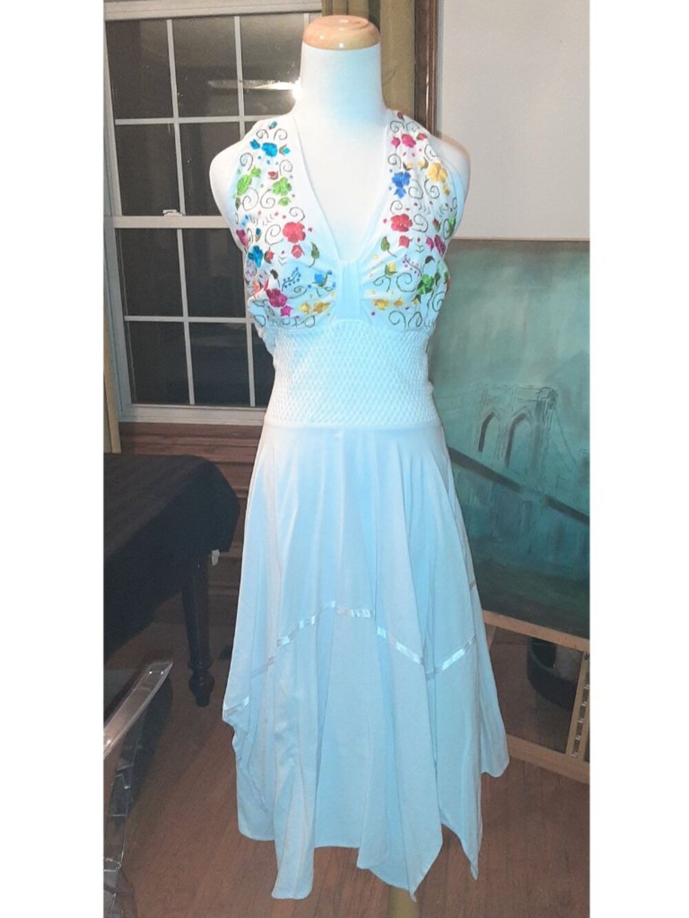NWOT Handmade in Mexico Midi Sundress, one size fits 6-18
